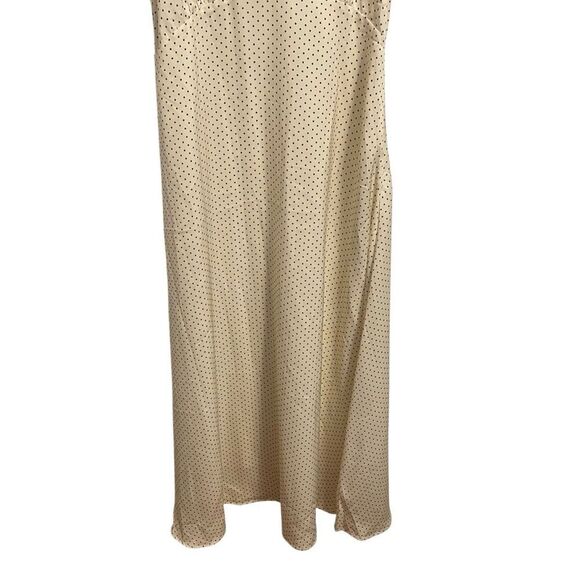 RIHOAS Sleeveless Tie Back Polka Dot Midi Dress White Black Small NWT - Picture 3 of 7